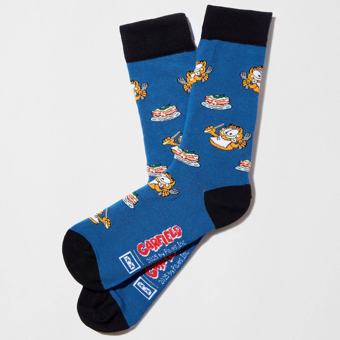 Calzini BeGarfield Foodie - Calzini in Cotone 100% Biologico: Blu - Taglia 41/46