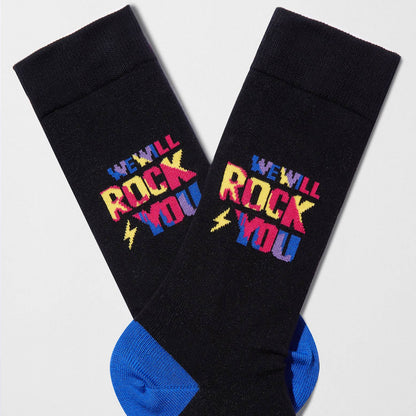 BeQueen We Will Rock You - Calzini in Cotone 100% Biologico: Taglia 36/40