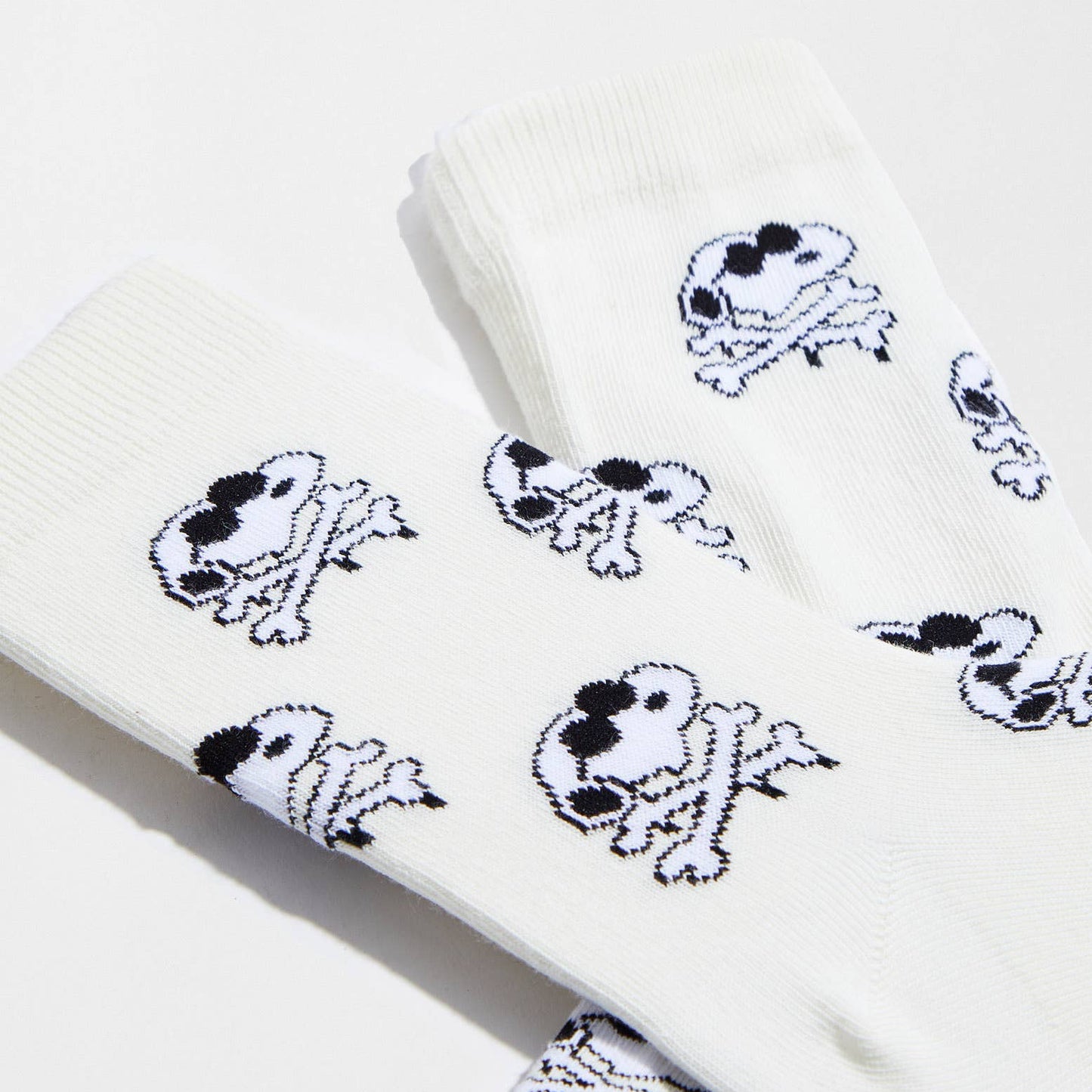 BeSnoopy Teschio Bianco Sporco - Calzini in Cotone 100% Biologico: Taglia 36/40