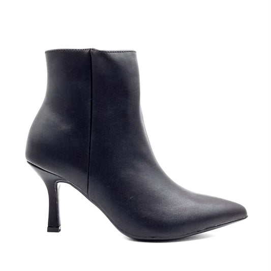 Stivaletto Donna in pelle Nero con Tacco Rocchetto