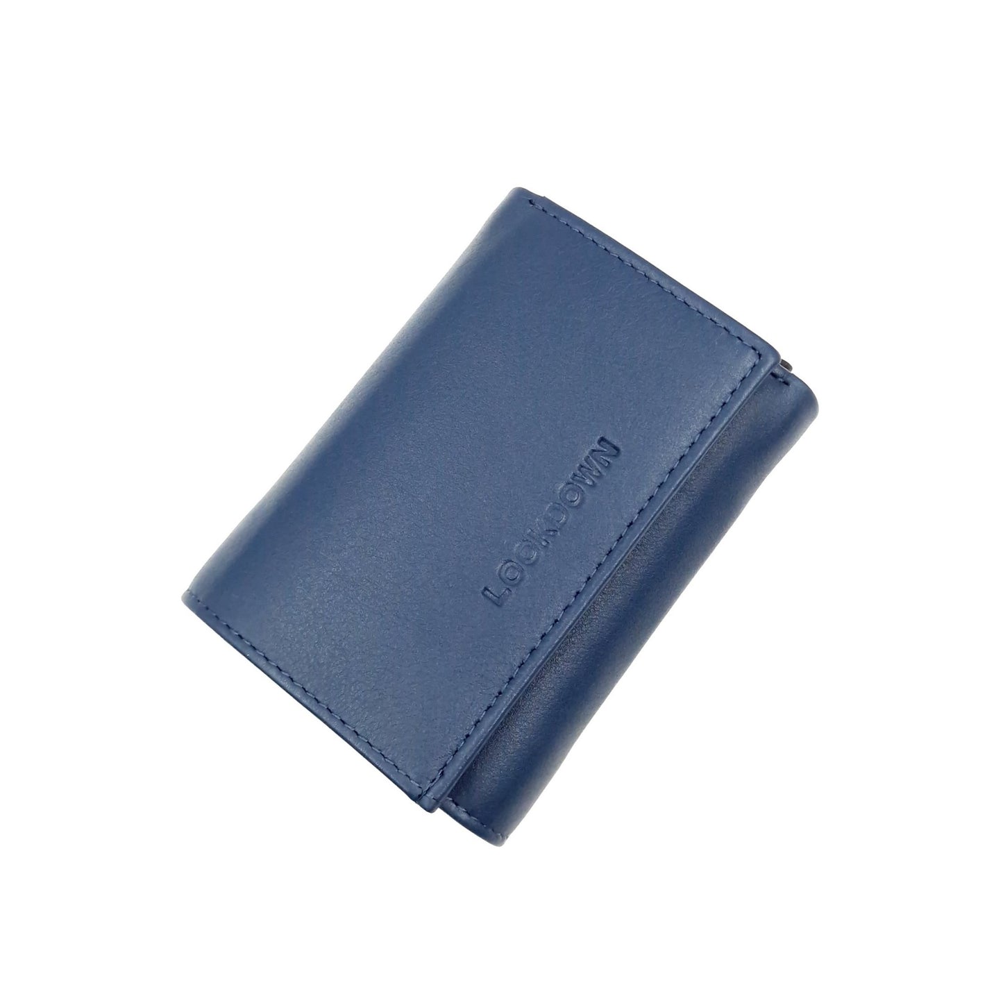 Portafogli  con Card Holder in Pelle Blu