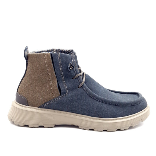 Stivaletto Uomo Woz in Pelle Scamosciata Blu