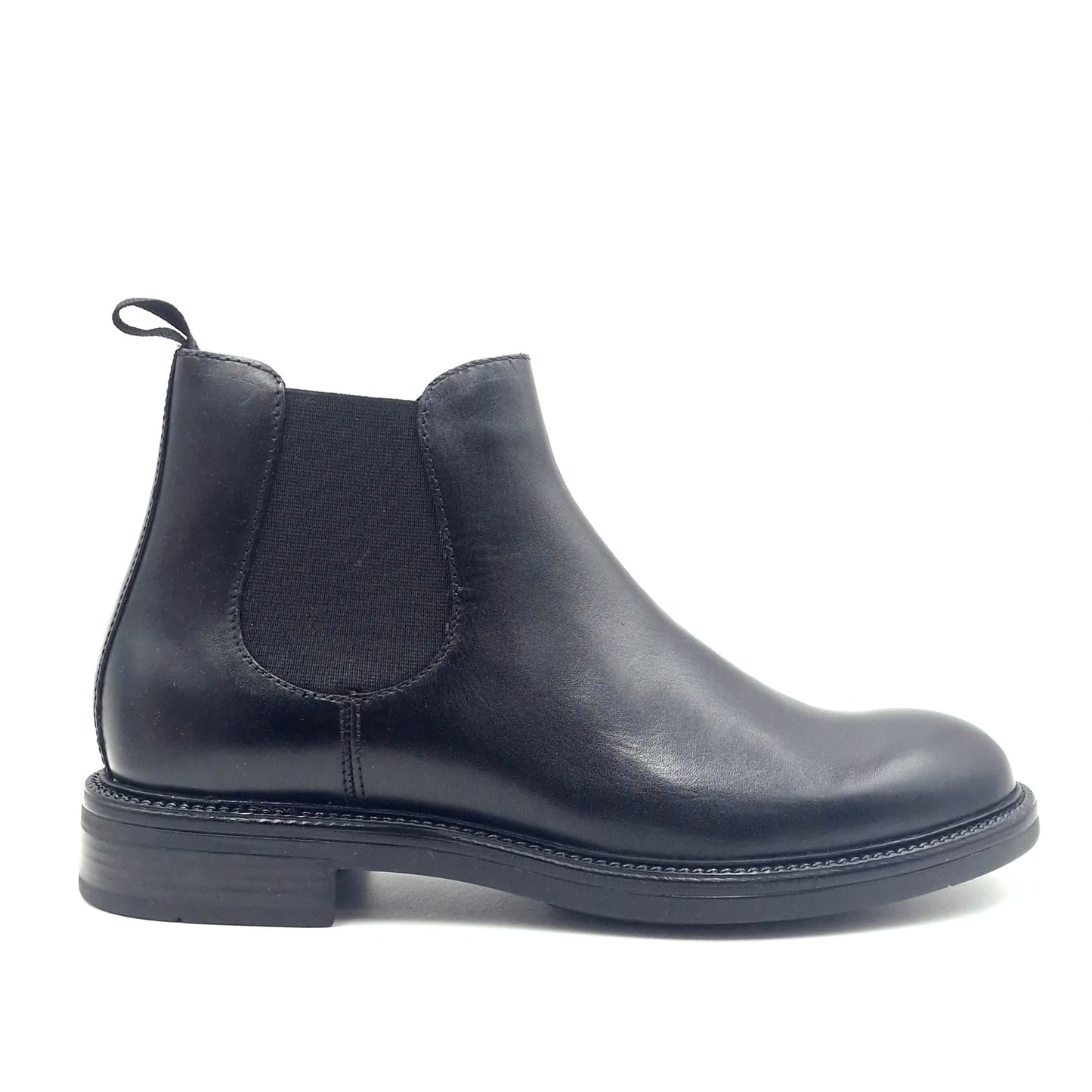 Stivaletto Beatles Uomo Studio Mode in Pelle Nero