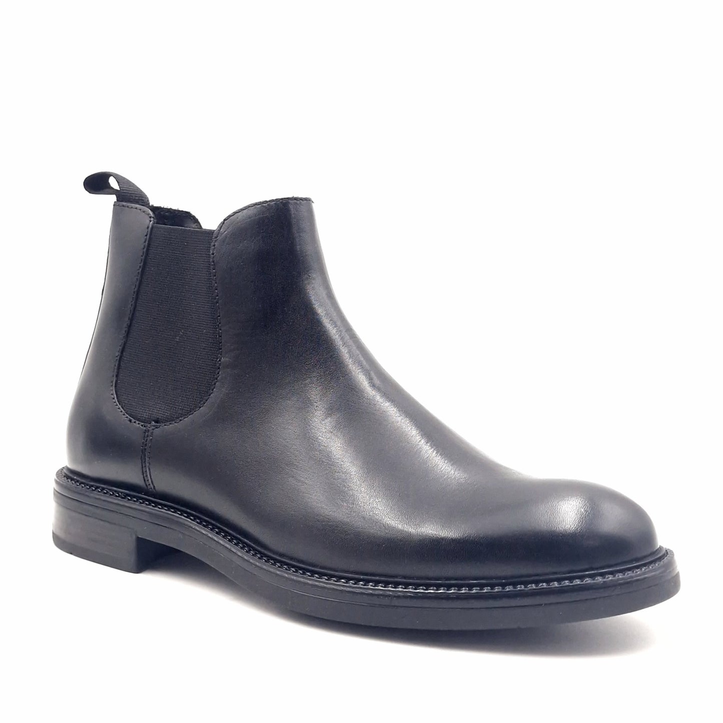 Stivaletto Beatles Uomo Studio Mode in Pelle Nero