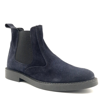 Stivaletto Beatles Uomo in Pelle Scamosciata Blu