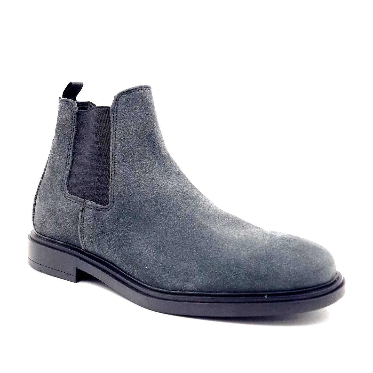 Stivaletto Beatles Uomo in Pelle Grigio liscio