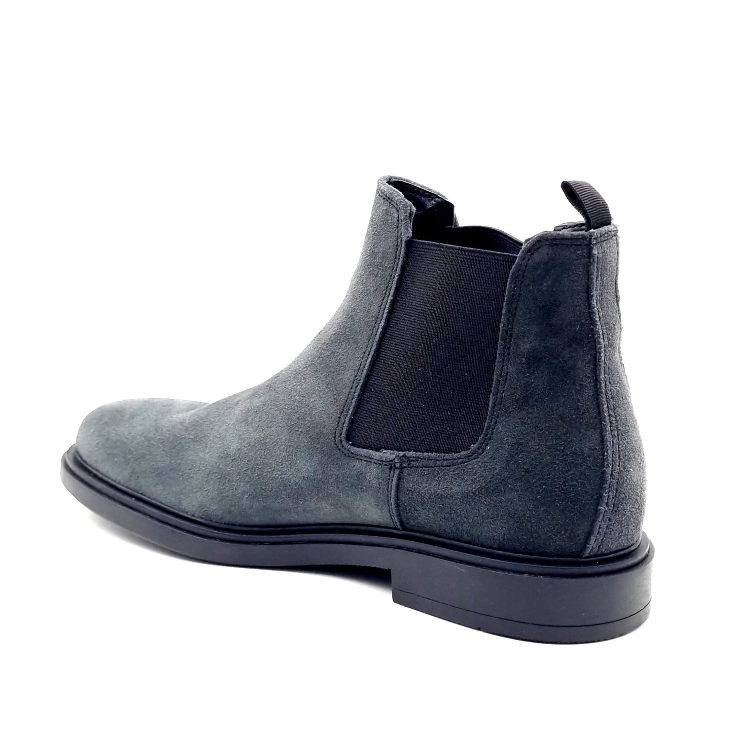 Stivaletto Beatles Uomo in Pelle Grigio liscio