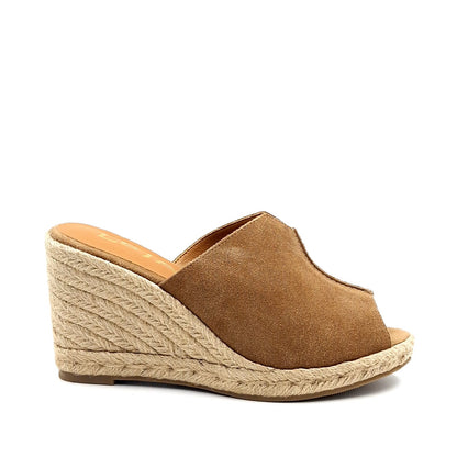Sabot Espadrillas Donna Le Jade Zeppa Cuoio
