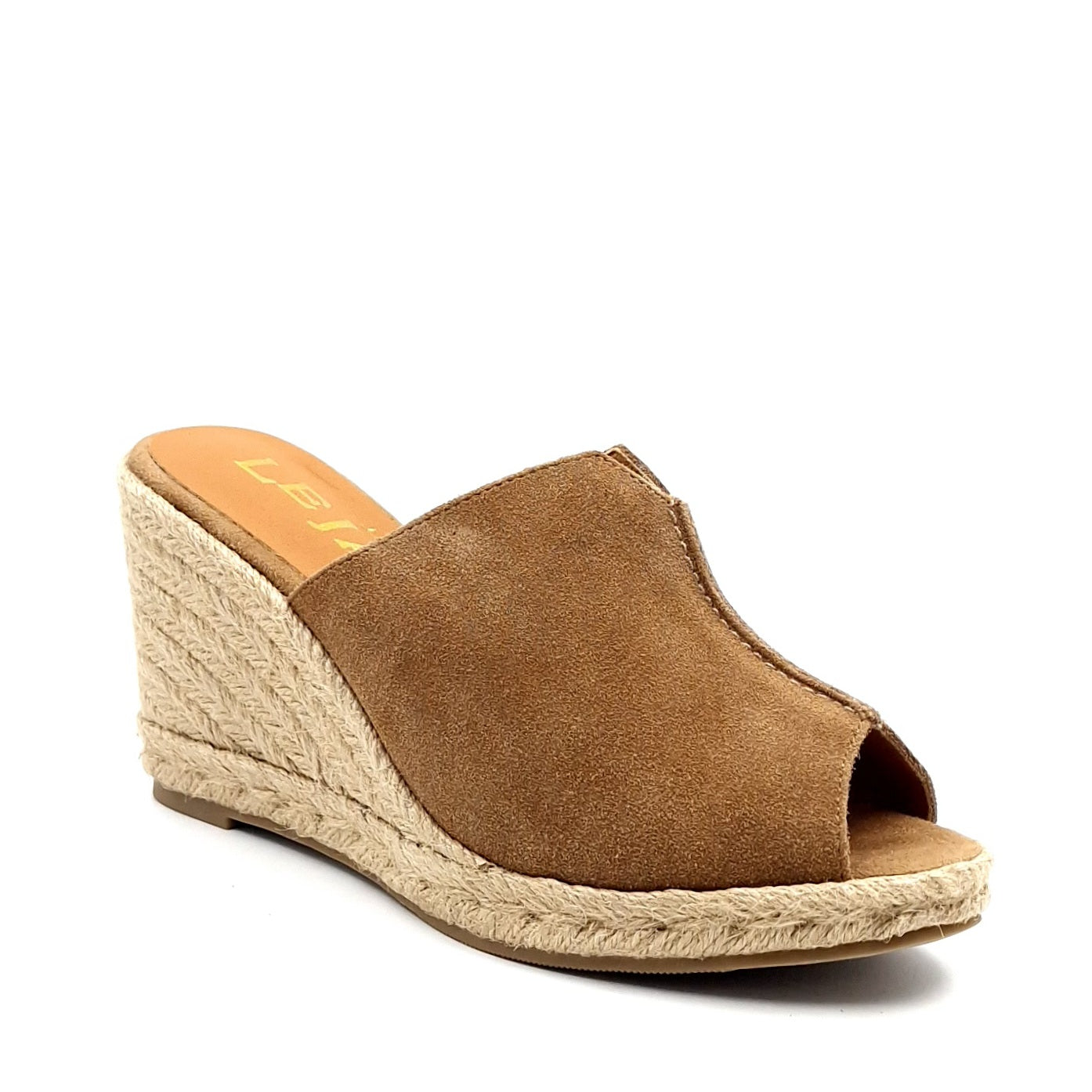 Sabot Espadrillas Donna Le Jade Zeppa Cuoio