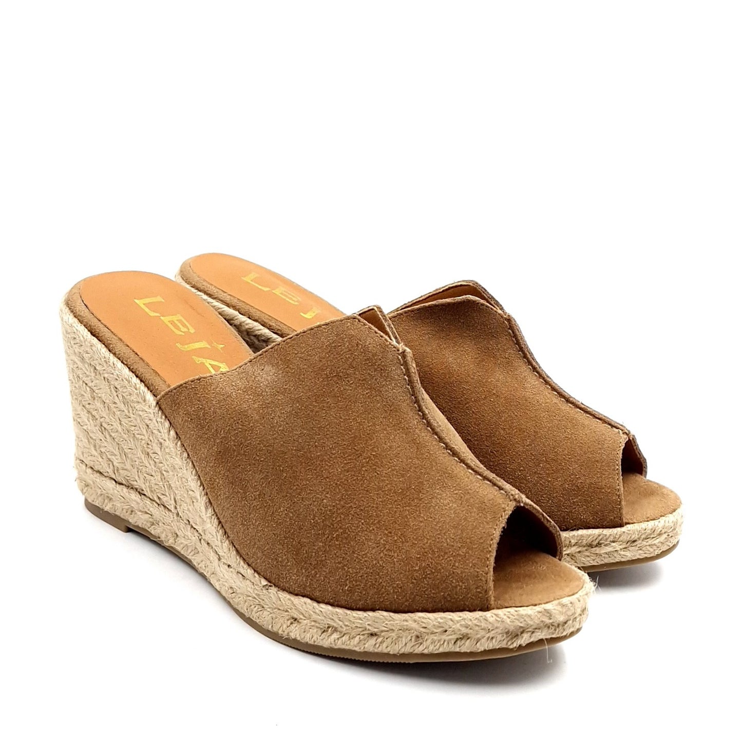 Sabot Espadrillas Donna Le Jade Zeppa Cuoio