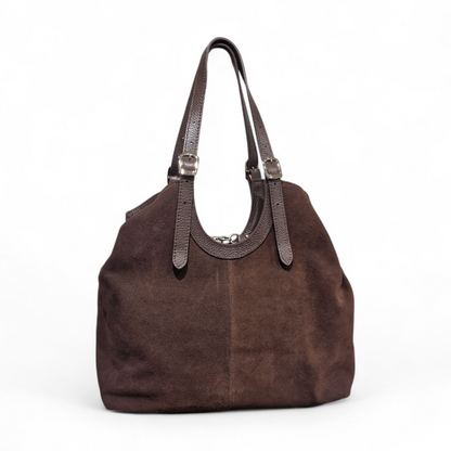 Borsa a Spalla in Pelle Scamosciata Maddy