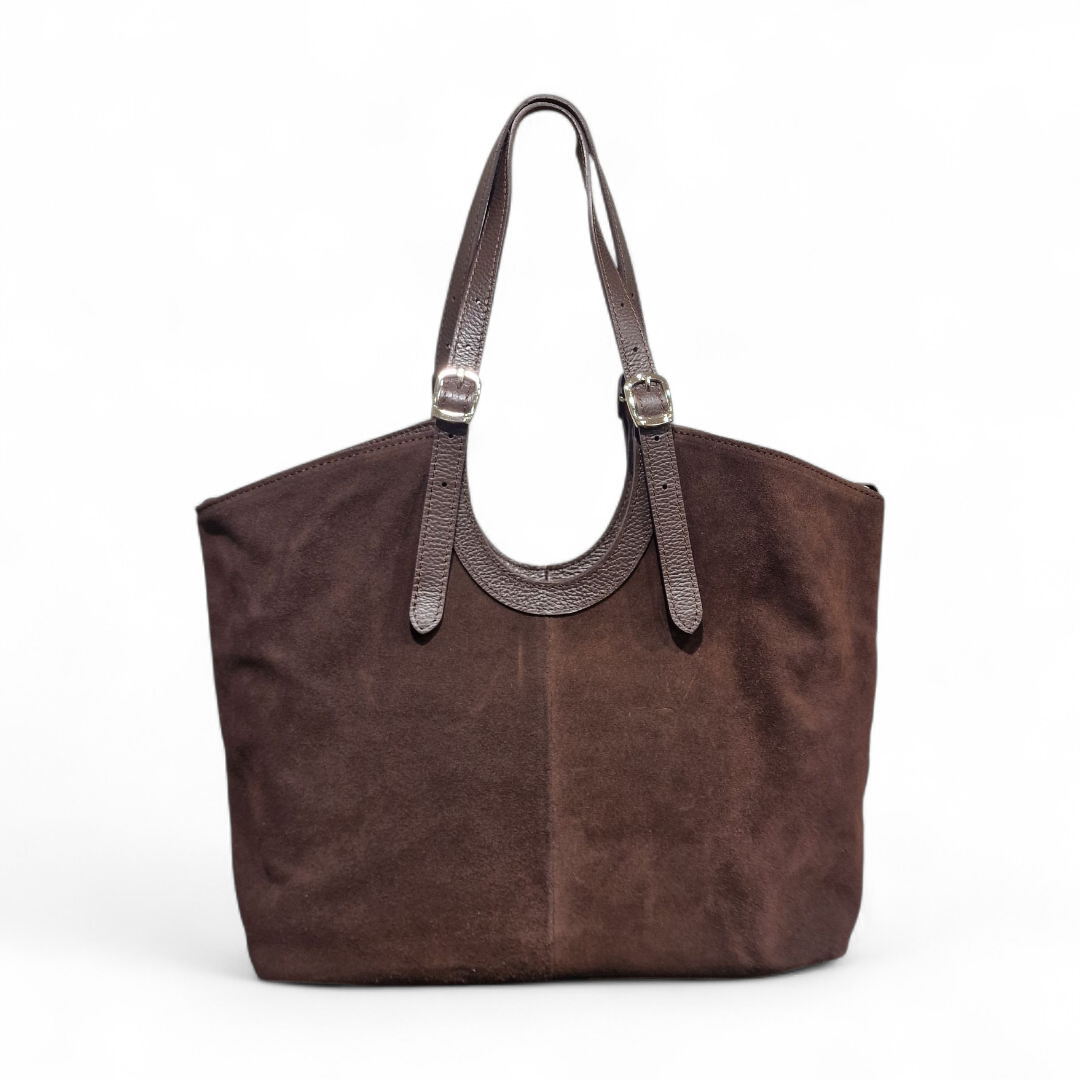 Borsa a Spalla in Pelle Scamosciata Maddy