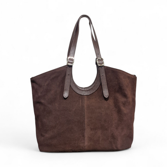 Borsa a Spalla in Pelle Scamosciata Maddy