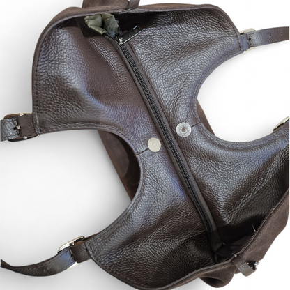 Borsa a Spalla in Pelle Scamosciata Maddy