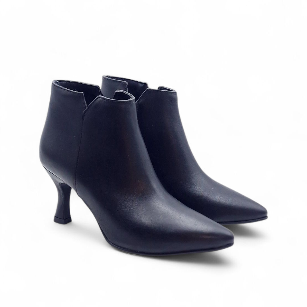 Stivaletto Donna Tacco 70 in Pelle Nero
