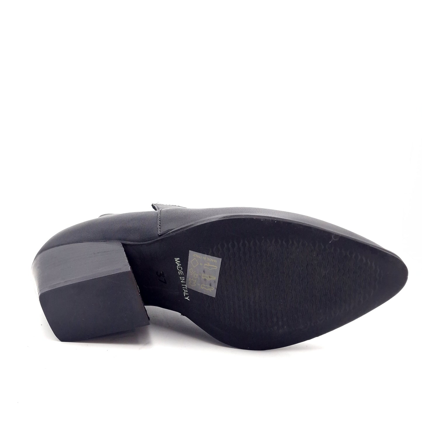 Tronchetto Donna Texano in Pelle Nero