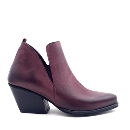 Tronchetto Donna Texano in Pelle Nabuk Bordò