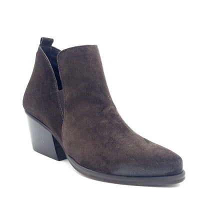 Tronchetto Donna Texano in Pelle Scamosciata Marrone