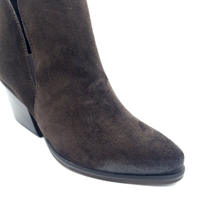 Tronchetto Donna Texano in Pelle Scamosciata Marrone