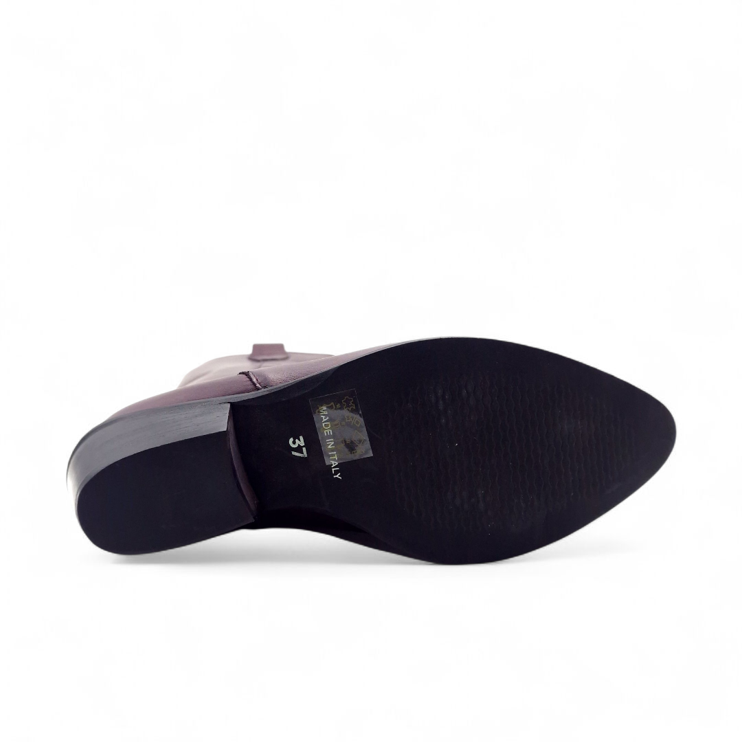 Stivale Donna Texano in Pelle Bordò