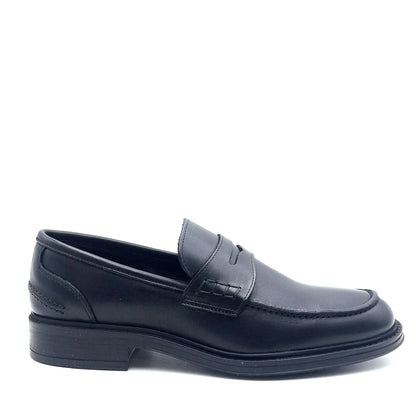 Mocassino Uomo Scarpine Italiane in Pelle Nero
