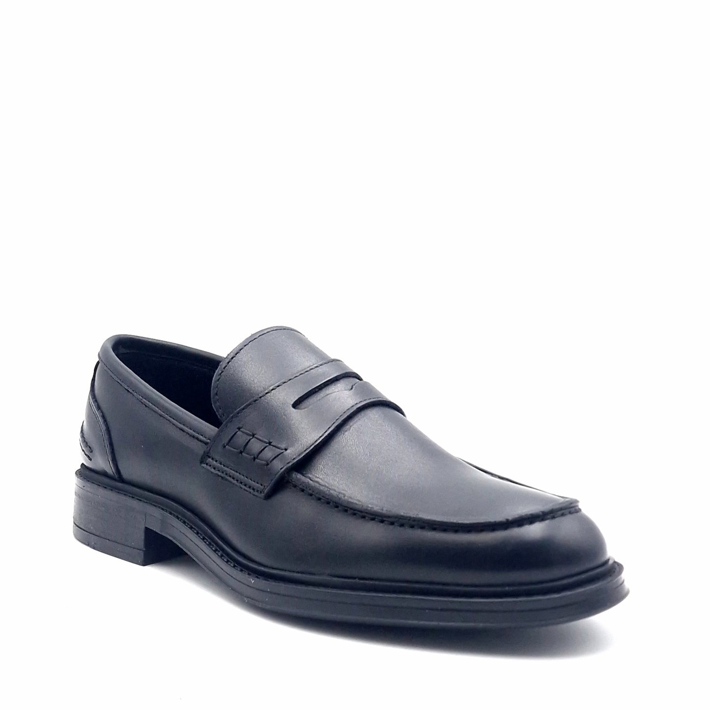 Mocassino Uomo Scarpine Italiane in Pelle Nero