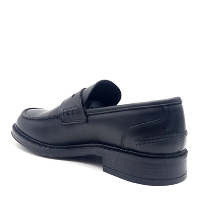 Mocassino Uomo Scarpine Italiane in Pelle Nero
