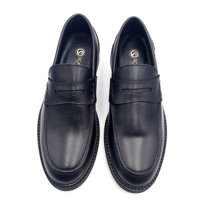 Mocassino Uomo Scarpine Italiane in Pelle Nero