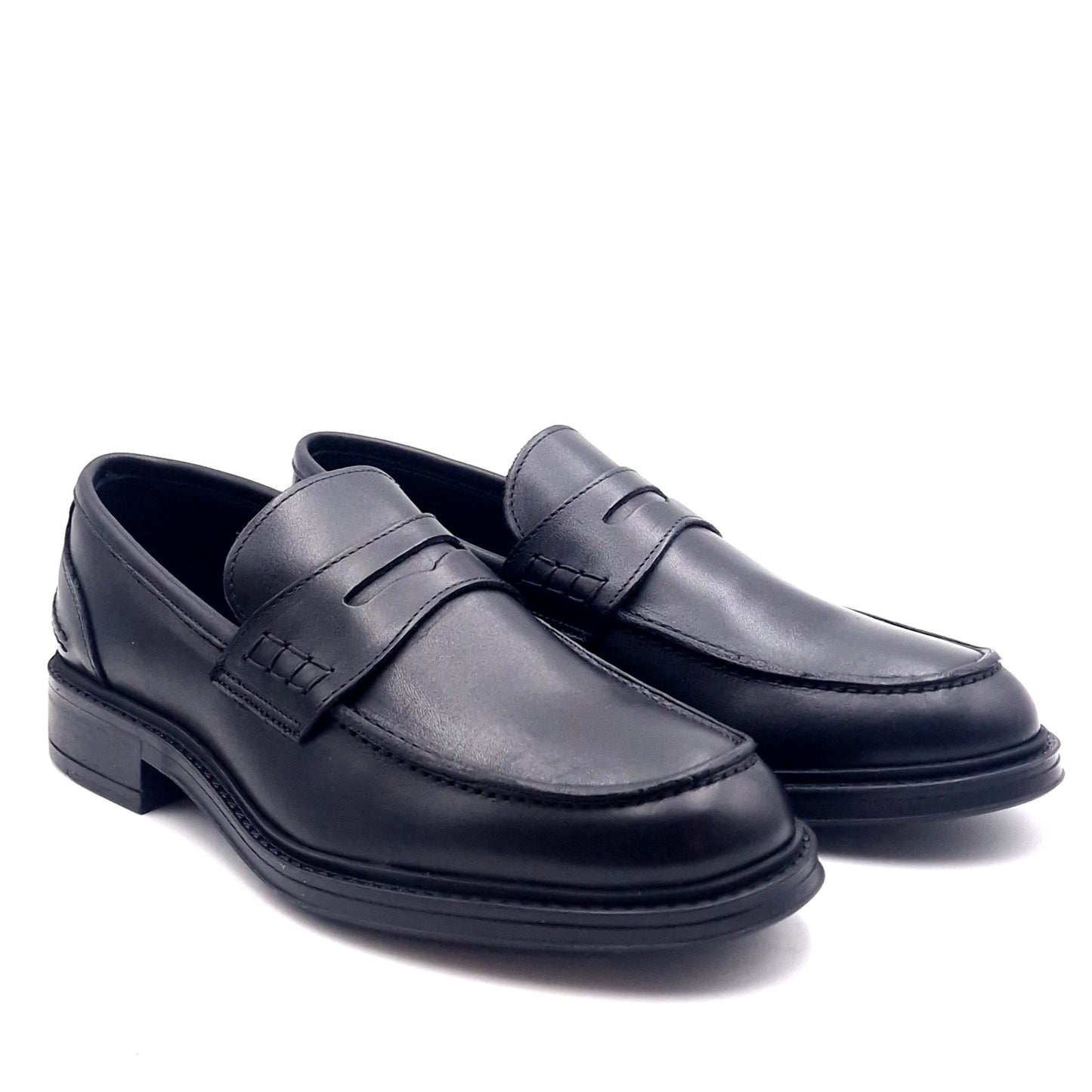 Mocassino Uomo Scarpine Italiane in Pelle Nero
