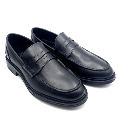 Mocassino Uomo Scarpine Italiane in Pelle Nero