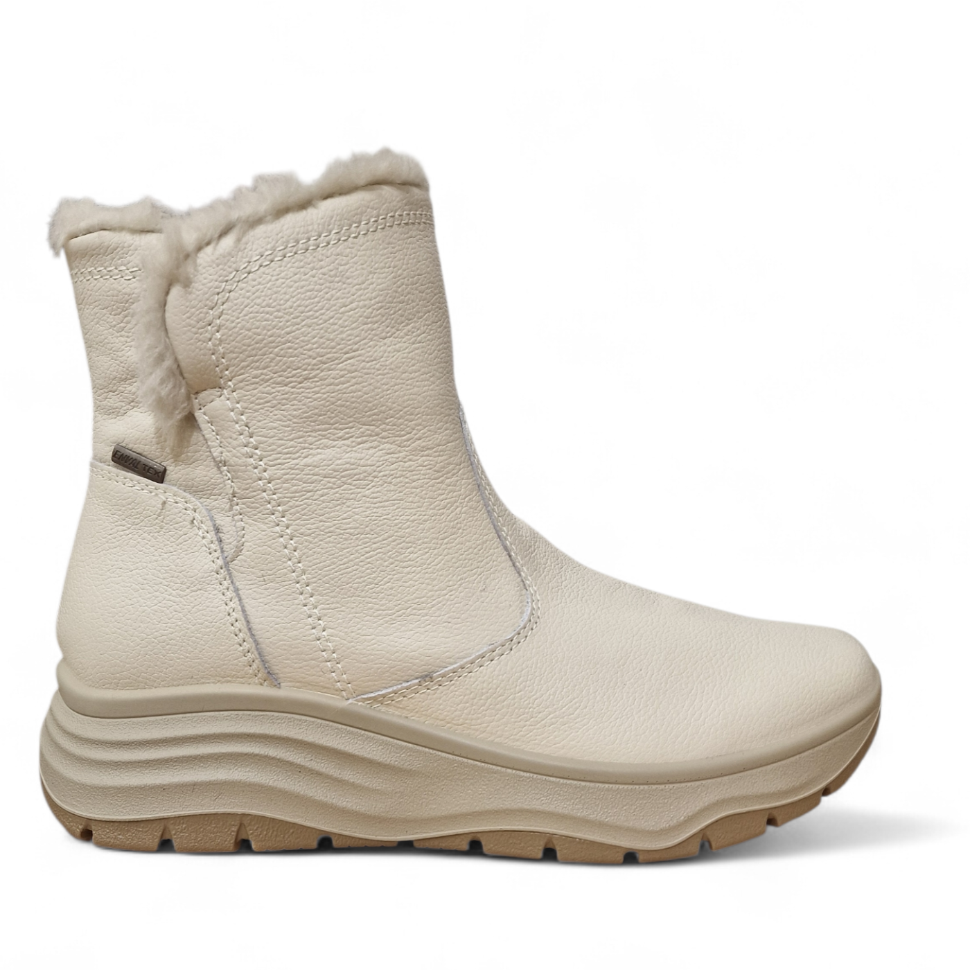 Stivaletto Donna Enval imbottito in Pelle Avorio