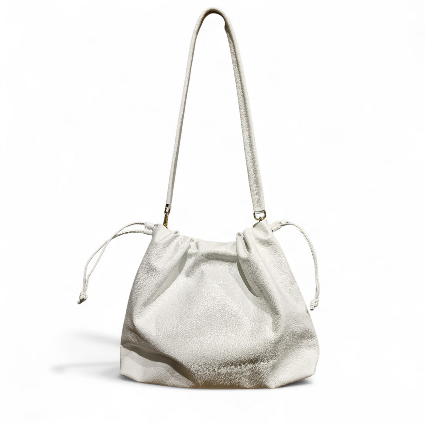 Borsa a Spalla in Pelle Irina con Chiusura a Coulisse e Tracolla