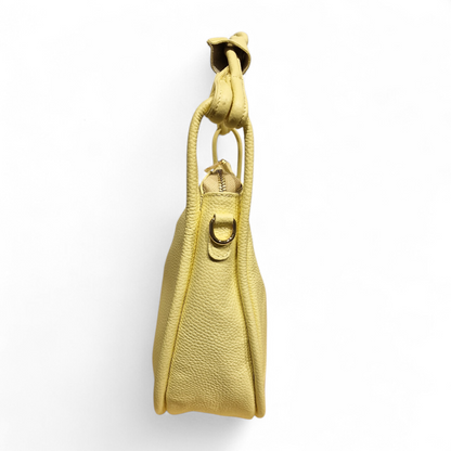 Borsa a Spalla in Pelle Linda con Manico Intrecciato