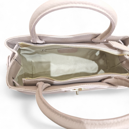 Borsa a Mano Grace in Pelle - Lady Bag con Chiusura Turn-Lock e Tracolla