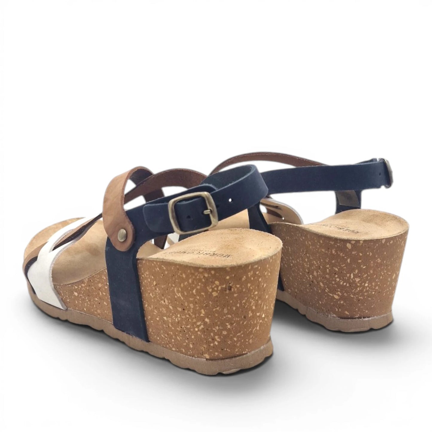 Sandalo Donna con Zeppa Morbicomoda Mau Mix Colour Moka