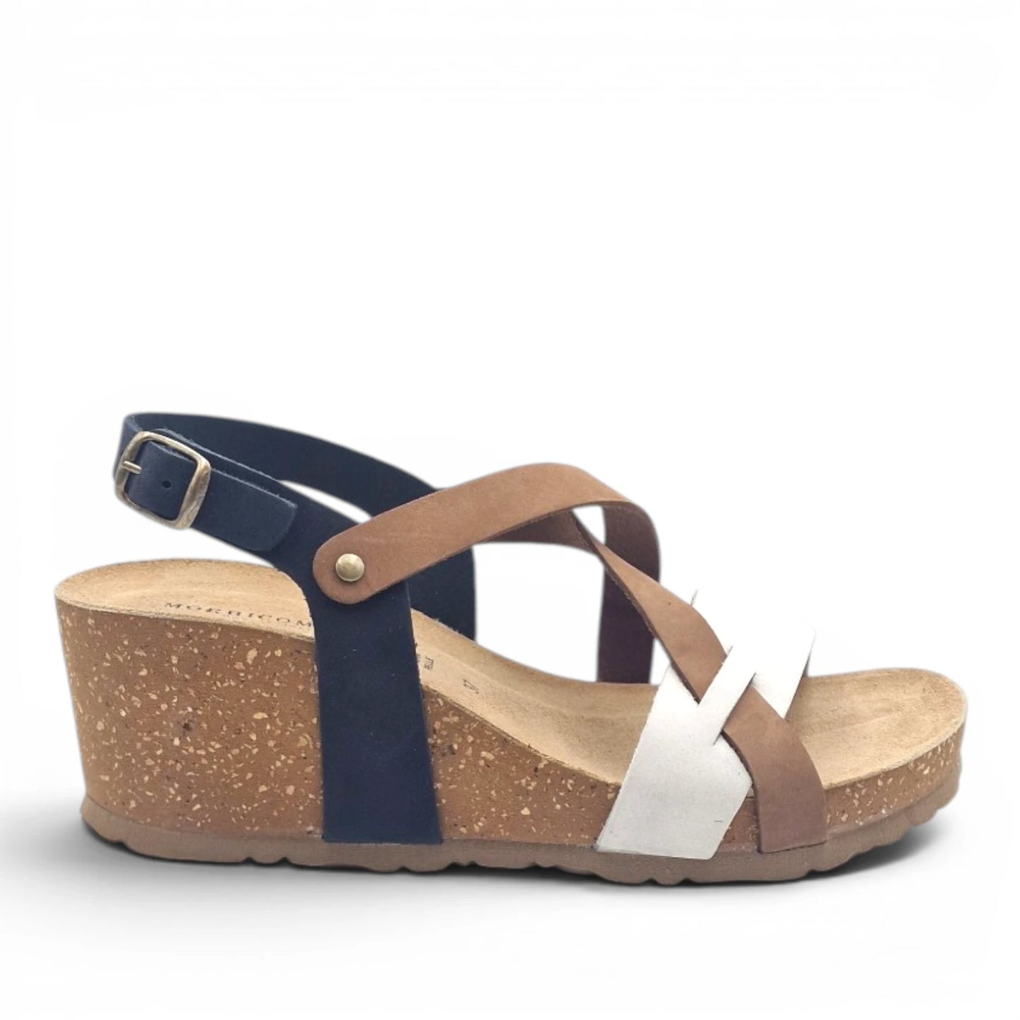 Sandalo Donna con Zeppa Morbicomoda Mau Mix Colour Moka