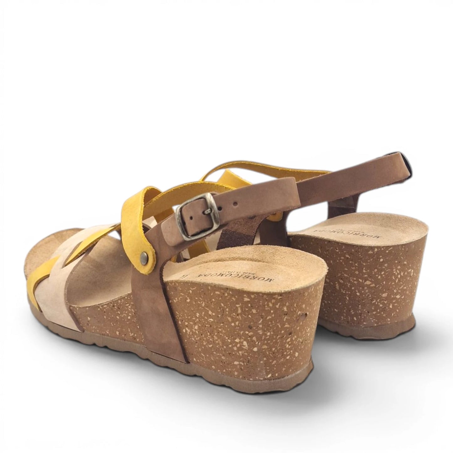 Sandalo Donna con Zeppa Morbicomoda Mau Mix Colour Nocciola