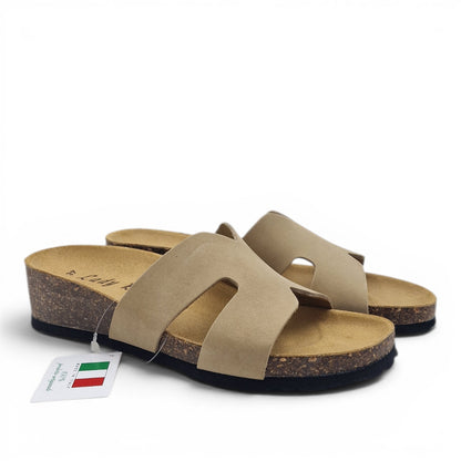 Sandalo Donna scalzato Morbicomoda H Beige