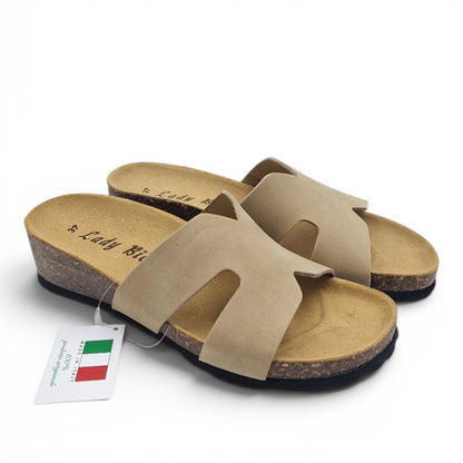 Sandalo Donna scalzato Morbicomoda H Beige