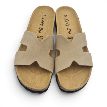 Sandalo Donna scalzato Morbicomoda H Beige