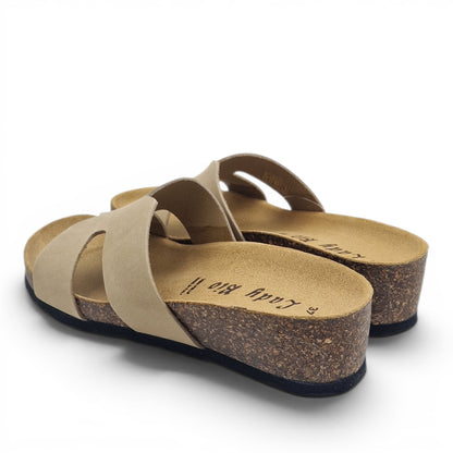 Sandalo Donna scalzato Morbicomoda H Beige