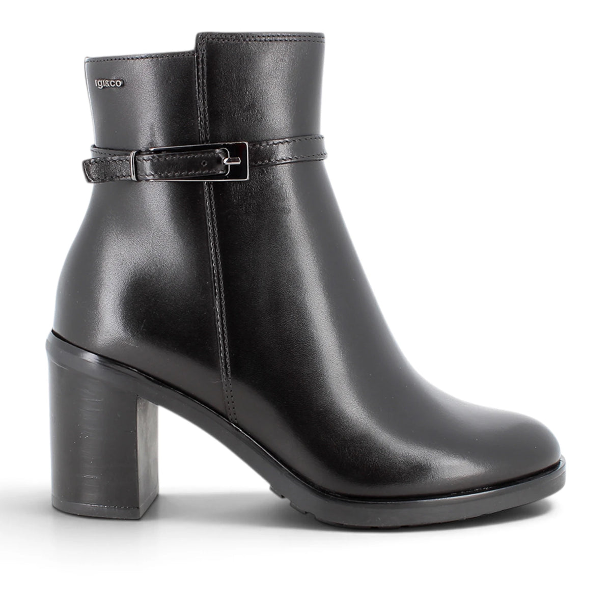 Stivaletto donna Igi&co in Pelle Nero con Tacco