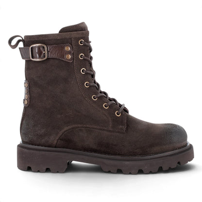 Anfibio Donna Igi&co in Pelle scamosciata Marrone con Borchiette e Zip