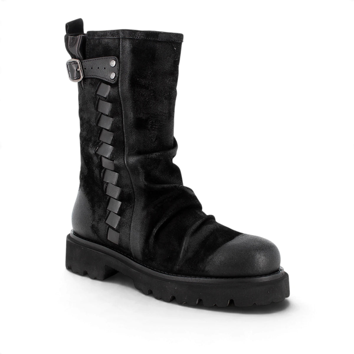 Mezzo Stivale Donna Igi&Co in Pelle scamosciata Nero con Fibbietta
