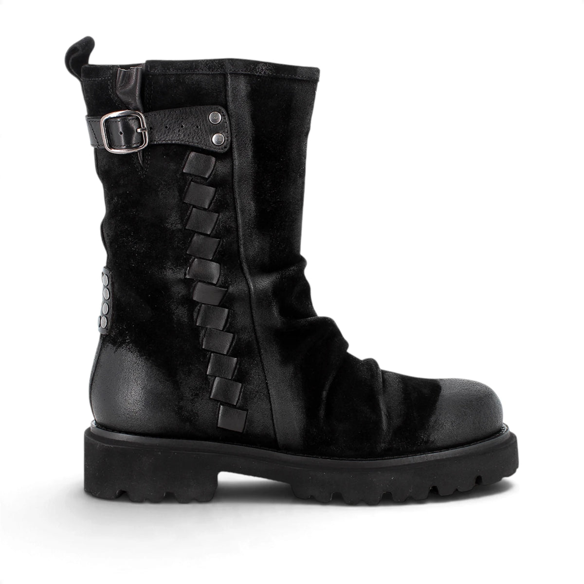 Mezzo Stivale Donna Igi&Co in Pelle scamosciata Nero con Fibbietta