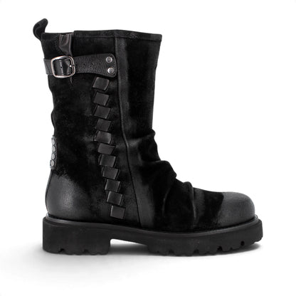 Mezzo Stivale Donna Igi&Co in Pelle scamosciata Nero con Fibbietta