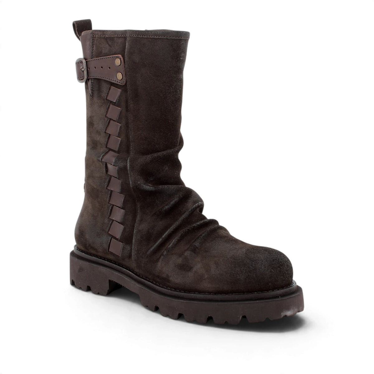 Mezzo Stivale Donna Igi&Co in Pelle scamosciata Marrone con Fibbietta