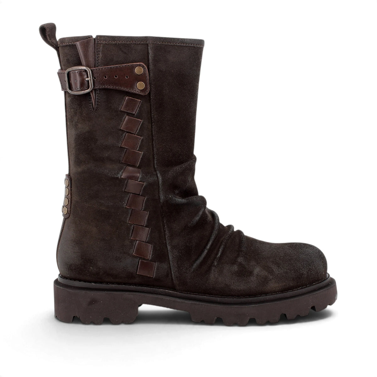 Mezzo Stivale Donna Igi&Co in Pelle scamosciata Marrone con Fibbietta
