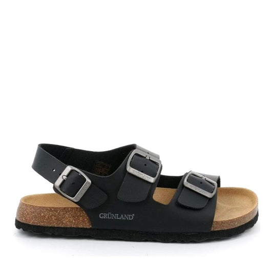 Sandalo Uomo Grunland doppia fascia Nero