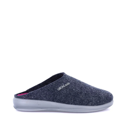 Pantofola Donna Grunland in feltro di Lana Blu